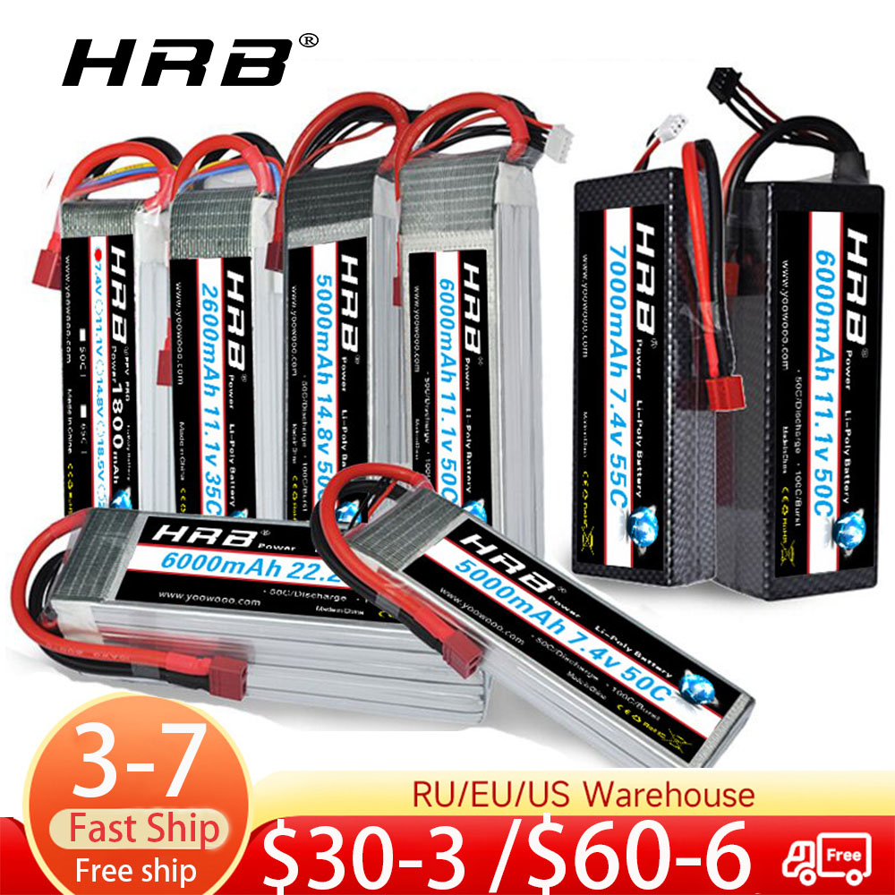 HRB Lipo Battery 2S 3S 4S 6S   - đánh giá và giá 6S Lipo Battery 22.2V 5000Mah