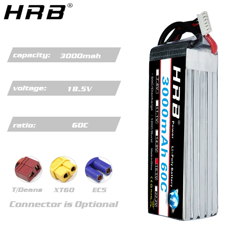 HRB lipo Battery 2S 3S 4S 6S 5 - đánh giá và giá 4S Lipo Battery 14.8V 6000Mah